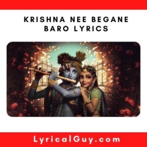 Krishna Nee Begane Baro Lyrics